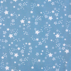 Gots Printed Cotton CAELUM Blue / White